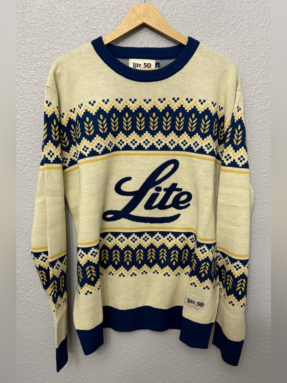 Miller Lite | 50th Anniversary Knit Christmas Sweater | Size XL